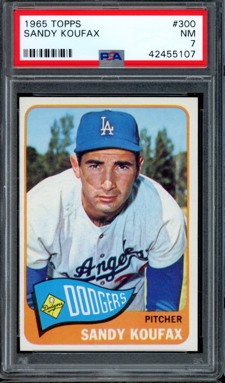 1965 Topps Baseball #300 Sandy Koufax PSA 7