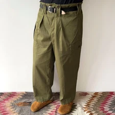 50s Vintage Belgian Army ABL First Field Dressing Pocket Cargo Pants Trousers 38