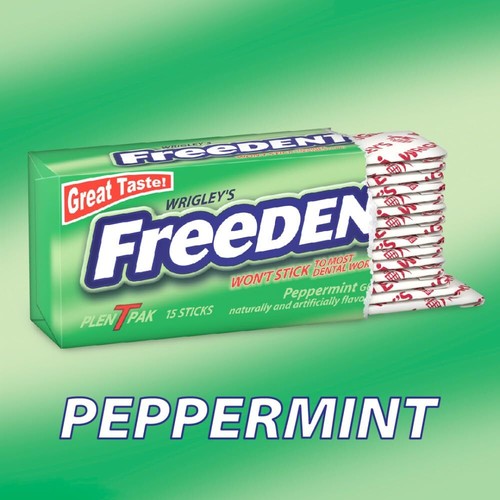 Freedent Peppermint Chewing Gum Confezione da 15 Bastoncini Avvolti Singolarmente - Foto 2 di 8