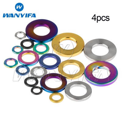 4pcs Titanium Washer M4 M5 M6 M8 M10 DIN912 Flat Spacer Gasket For Bicycle Car