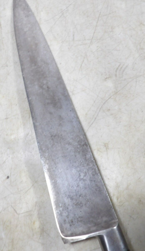 Large Antique High Carbon Steel Butcher Kitchen Chef's Chef Knife 17 3/8" - Picture 9 of 11