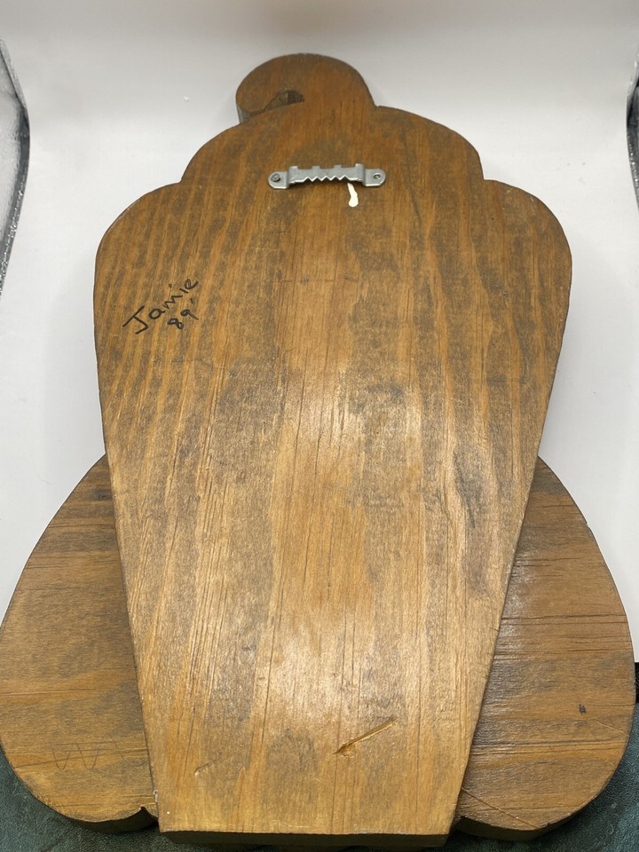 Handmade Dog Decor Wooden Cutout Wall Hanging Painted 11"x7" Folk Art