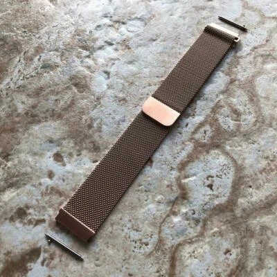 Or Rose Couleur Milanaise Bande pour Samsung Galaxy Montre 3 45mm 46mm Gear S3 - Photo 1/4