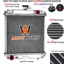 Aluminum Radiator For Kubota U15 U17 U15-3 U17-3 RA221-42300 RA22142300