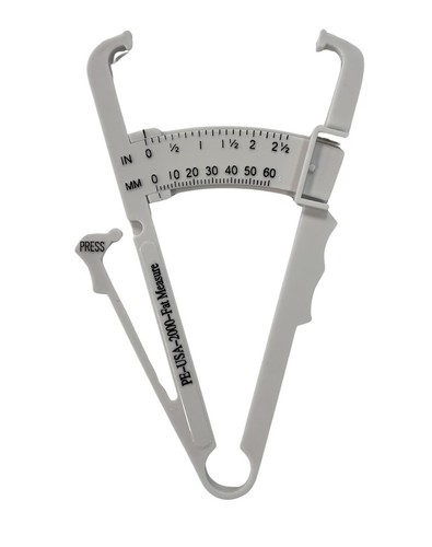 HRM USA Body Fat Caliper Skinfold Measurement Click Reading Fat Percent Chart