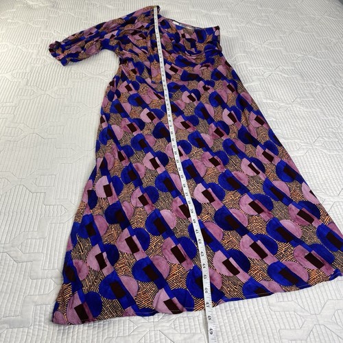 ZARA Studio XS Bloggers Fav Geometric Print One Shoulder Asymmetric Midi Dress - Picture 8 of 13