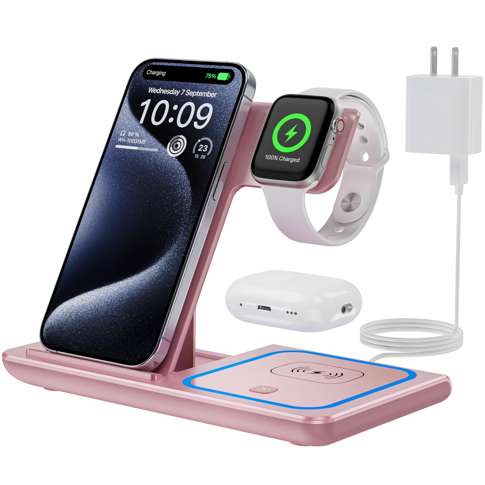 3-in-1 Wireless Charging Station for iPhone and Multiple Devices