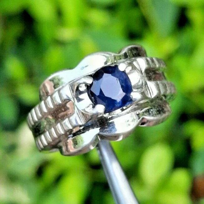 Ametsa 5.25 Ratti Blue Sapphire ( Neelam Stone ) Adjustable Ring |100%  Original Lab Certified Gemstone For Men & Women Alloy Sapphire Rhodium  Plated R... - Price History