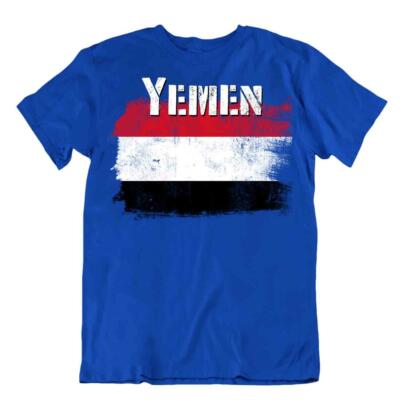 Yemen flag Tshirt T-shirt Tee top city map bright future dark past Basic TEXTILE