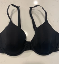 Natori Black Underwire Convertible Bra Sz 34 D