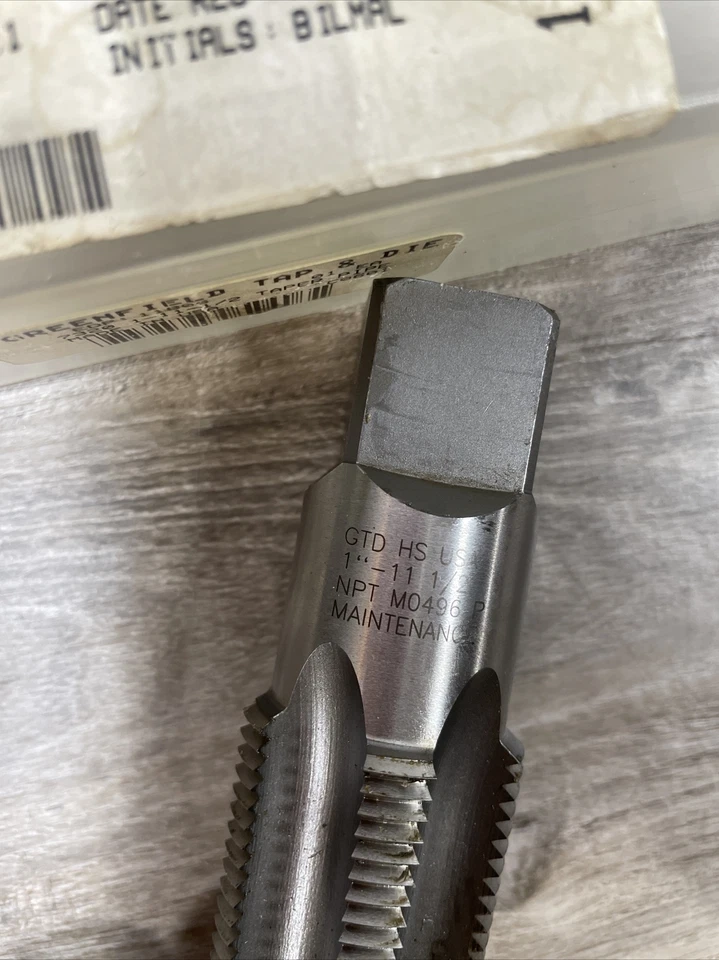 Vintage Greenfield Tap NOT MO496 P 1-11-1/2 NC Maintenance GTD HS USA￼ Taper Pip - Image 3 of 4