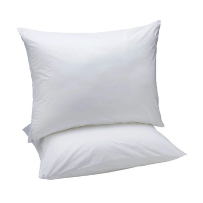 Amazon Basics Down Alternative 2 Bed Pillows with 2 Pillow Protectors for Back a