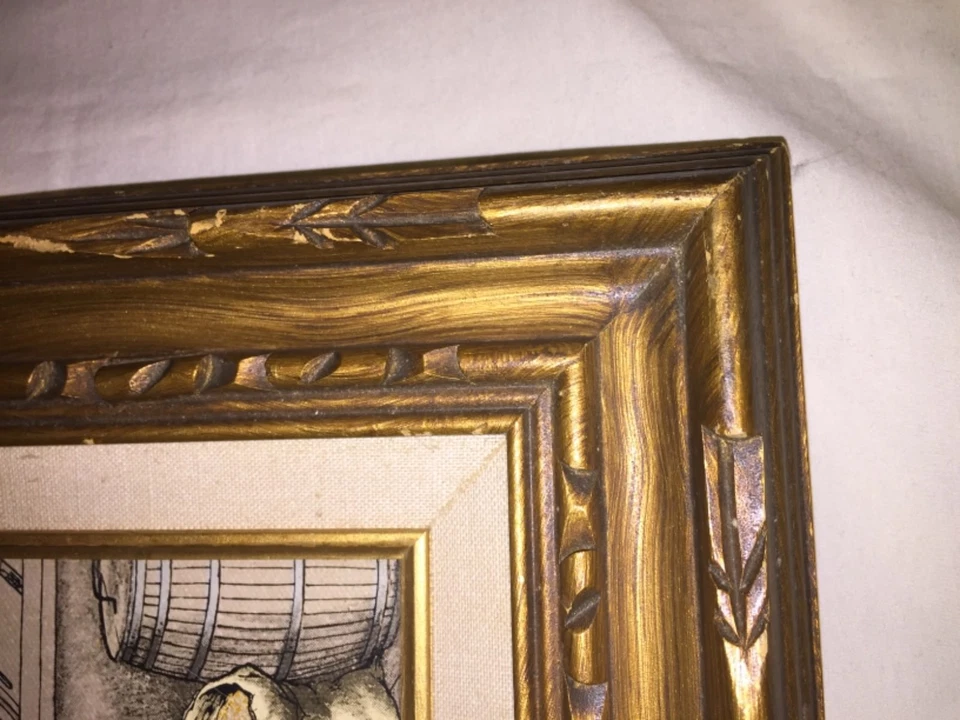 Pintura emoldurada H Hargrove "mercados mercantis" 20 1/4" x16 1/4" - Imagem 3 de 4