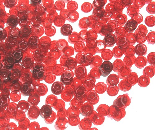 Rouge Red Dark - Craft Medley 6mm Translucent Sequins - Bild 2 von 12