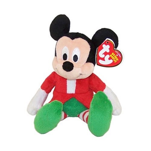 Ty Beanie Baby🎄MICKEY MOUSE HOLIDAY OUTFIT DISNEY-EXCLUSIVE 8"PLUSH New MWMT's - Picture 1 of 1
