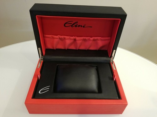 AUTHENTIC ELINI JUMBO BLACK & RED WATCH BOX W/ PAPERS - Picture 3 of 8