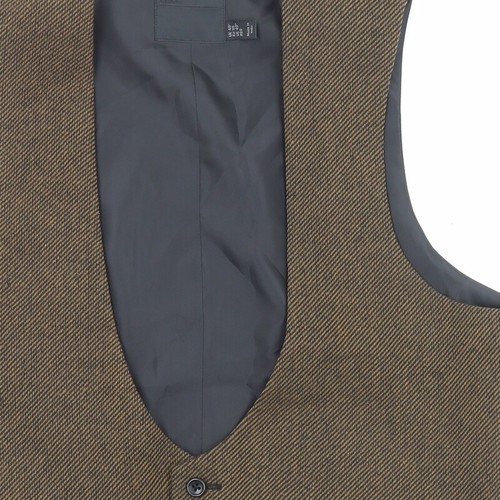 ASOS Mens Brown Polyester Blend Waistcoat Size 40 Reg - Picture 6 of 10