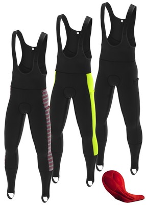 Mens Cycling Bib Tights Winter Gel 