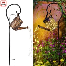 Solar Watering Can Light Garden Outdoor Waterproof Kettle Yard Art Lamp Decor US
