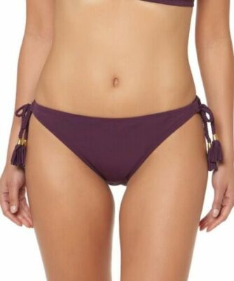 Bleu Rod Beattie Badeanzug Bikini Hose Seite Krawatte Aubergine - Neu mit