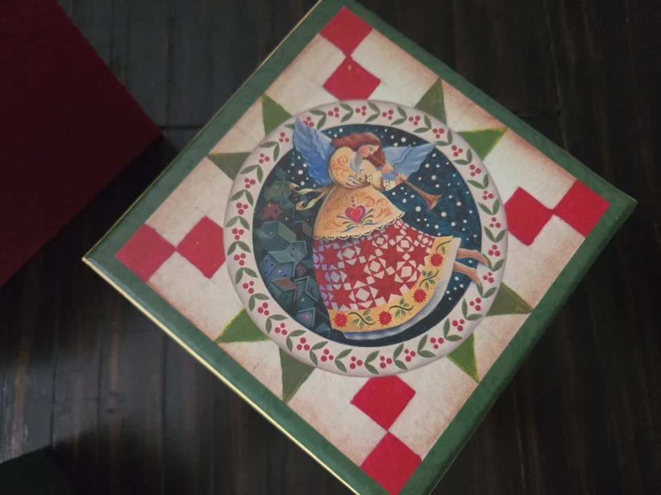 Jim Shore "Winter Angel" 3 Decorative Stacking Nesting Christmas Lang Boxes 2007 - Image 4 of 4