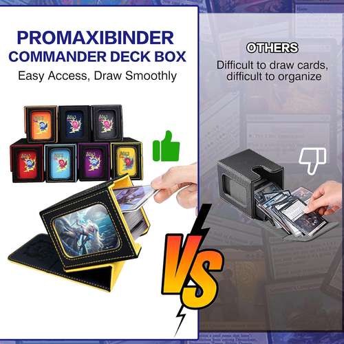 MTG Commander Deck Box - Holds 100 Double Sleeved Cards, Yellow - Picture 6 of 12