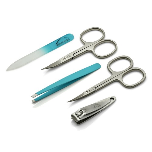 Mont Bleu 5-piece Manicure Set with crystal nail file Öko-Lederetui GNU BLUE - Bild 20 von 26