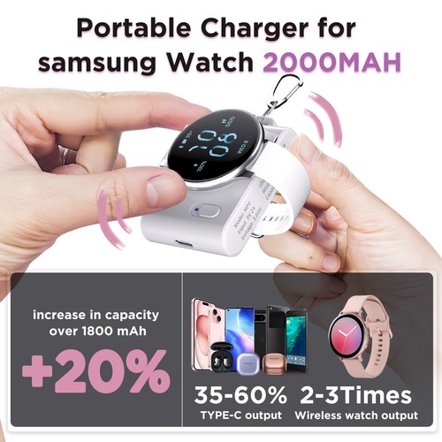 2000mAh Wireless Magnetic Charger For Samsung Galaxy Watch 5/5 Pro 4/4 Classic - Bild 4 von 10