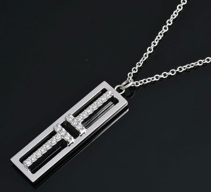 ファッション人気ブランドランキング Co Tiffany Authentic T K 18 750 Necklace Vertical Open Two ホワイトゴールド