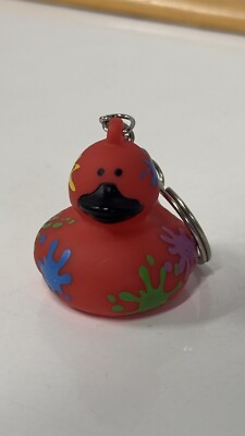 American Heart Association Quacky Rubber Duck Splatter Keychain AHA ...