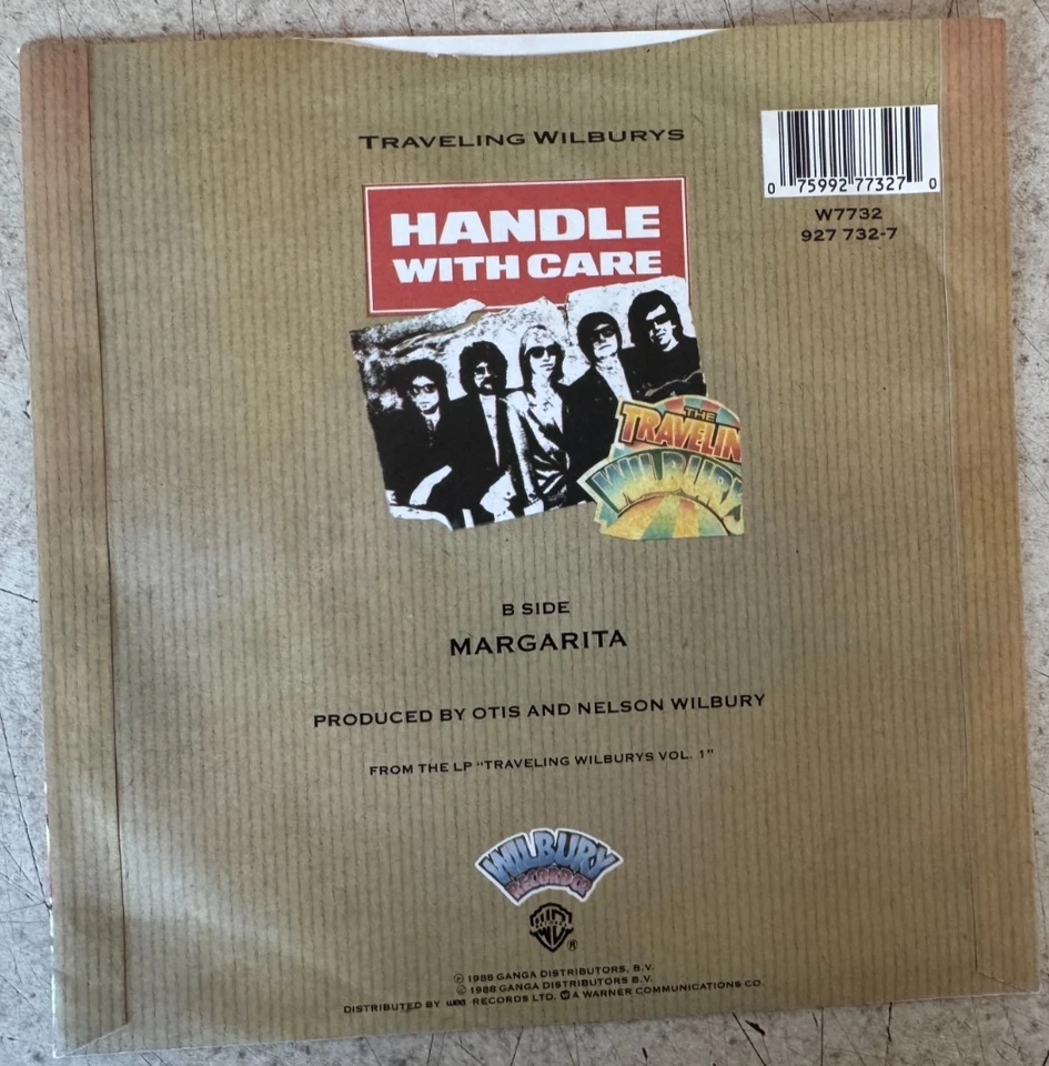 Traveling Wilburys Handle With Care 7" Vinyl Record with Picture Sleeve UK NEW - Image 2 of 3