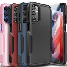 For Samsung Galaxy A03s A13 5G A14 Case Phone Cover Shockproof + Tempered Glass