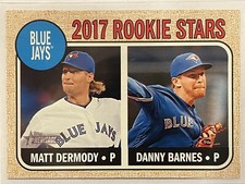 2017 Topps Heritage Matt Dermody/Danny Barnes Rookie Stars RC #393 Baseball
