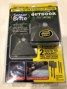 New! Sensor Brite Outdoor - Motion Sensor LED Flood Light 2 Pack As