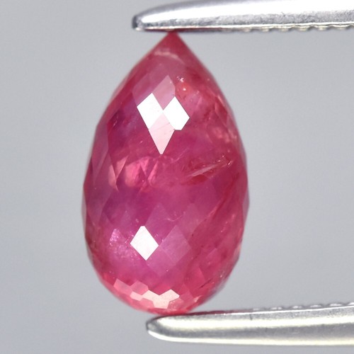 💎 1.35ct Briolette Orangish Pink Padparadscha Sapphire - Heated, Madagascar Gem