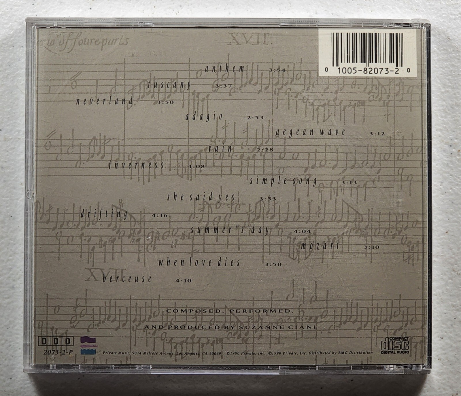Suzanne Ciani Pianissimo (CD, 1990) 10058207320 eBay