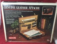 Vintage Agenda Genuine leather Burgundy Attache  #18640