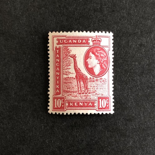 KENYA & UGANDA,TANZANIA-1954-10c STAMP-GIRAFFE-QUEEN ELIZABETH II -Sg EA 168-MLH - Picture 2 of 3
