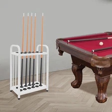 12 Hole Pool Cue Rack Stick Holder Billiard Cue Rack Steel Organizer Floor Stand