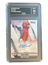 2019 Bowman's Best Rece Hinds Autograph Rookie Card #B19-RHi Graded GMA 10