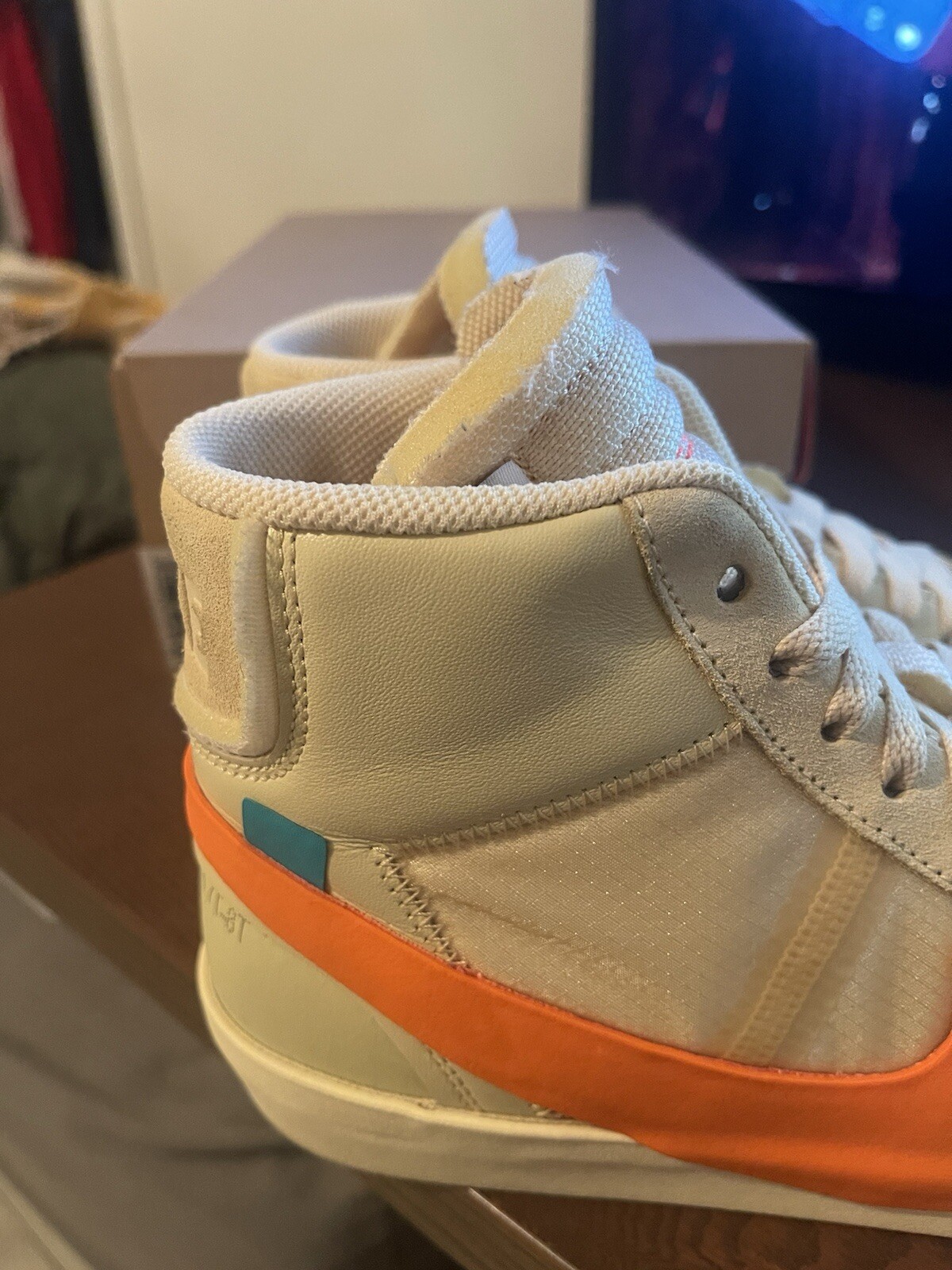 OFF WHITE X NIKE Blazer Nike Off White taglia 7 5 mid all hallows sveve *INDOSSATO UNA VOLTA*