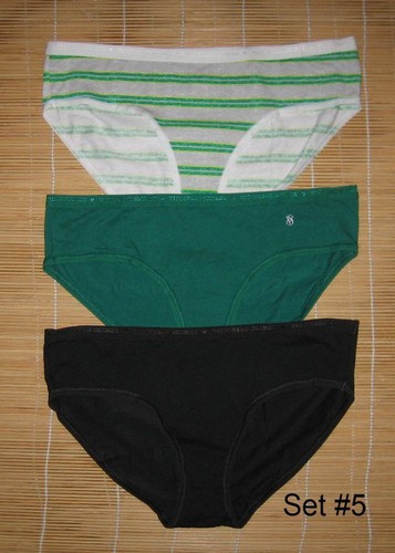 Juego de 3 bragas lencería de algodón Victoria's Secret hiphugger medianas M que eliges - Imagen 8 de 17