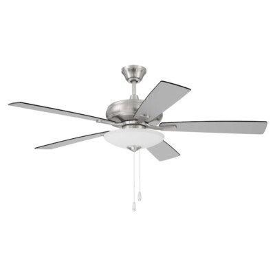 Craftmade 52'' Eos Fan/3Lt Bowl Light Kit, Nickel/GYW/Frost - ECF111BNK5-BNGW