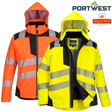 PORTWEST Hi-Vis Womens Winter Jacket - PW382 Waterproof Quilt lined Safety Work