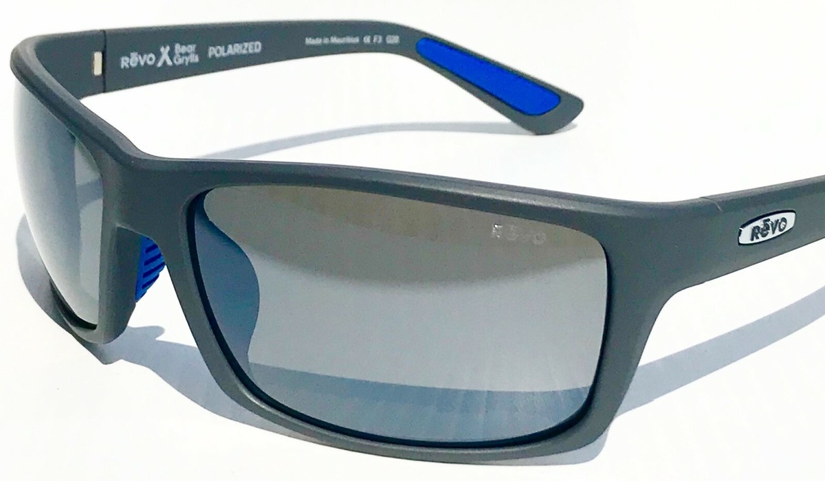 NEW* Revo REBEL Bear Grylls Matte Grey POLARIZED Grey Sunglass 