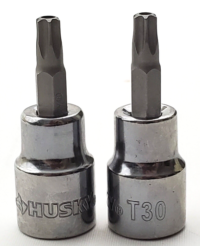 Menge 2 Husky T30 manipulationssicher Torx Bit Steckschlüssel 3/8" Antrieb