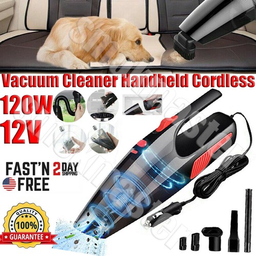 Mini Car Vacuum Cleaner Handheld Cordless Duster Wet&Dry Strong Suction Pet hair - Picture 1 of 12