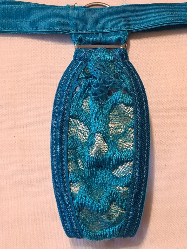 Nuevo Micro Tanga Wicked Weasel Microminimus 689 - Azul Brillante/Encaje - XSmall Foto 2 de 4