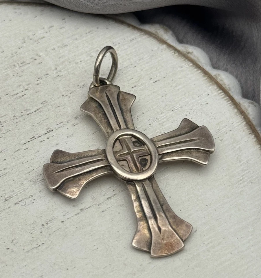 Colgante cruz Jeep Collin’s plata de ley 925 4,84 G/1,8 pulgadas Foto 2 de 4