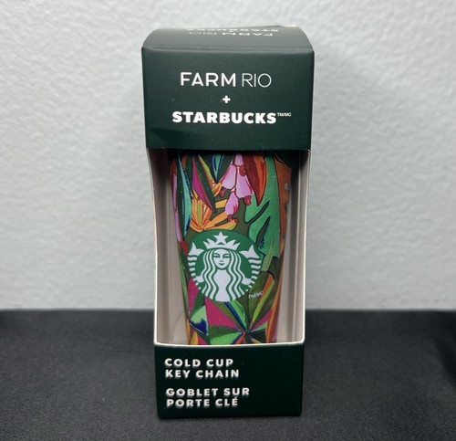 Starbucks Farm Rio Collection Farm Rio + Starbucks Tropical Print Cold Cup Keychain 2025 Limited ...